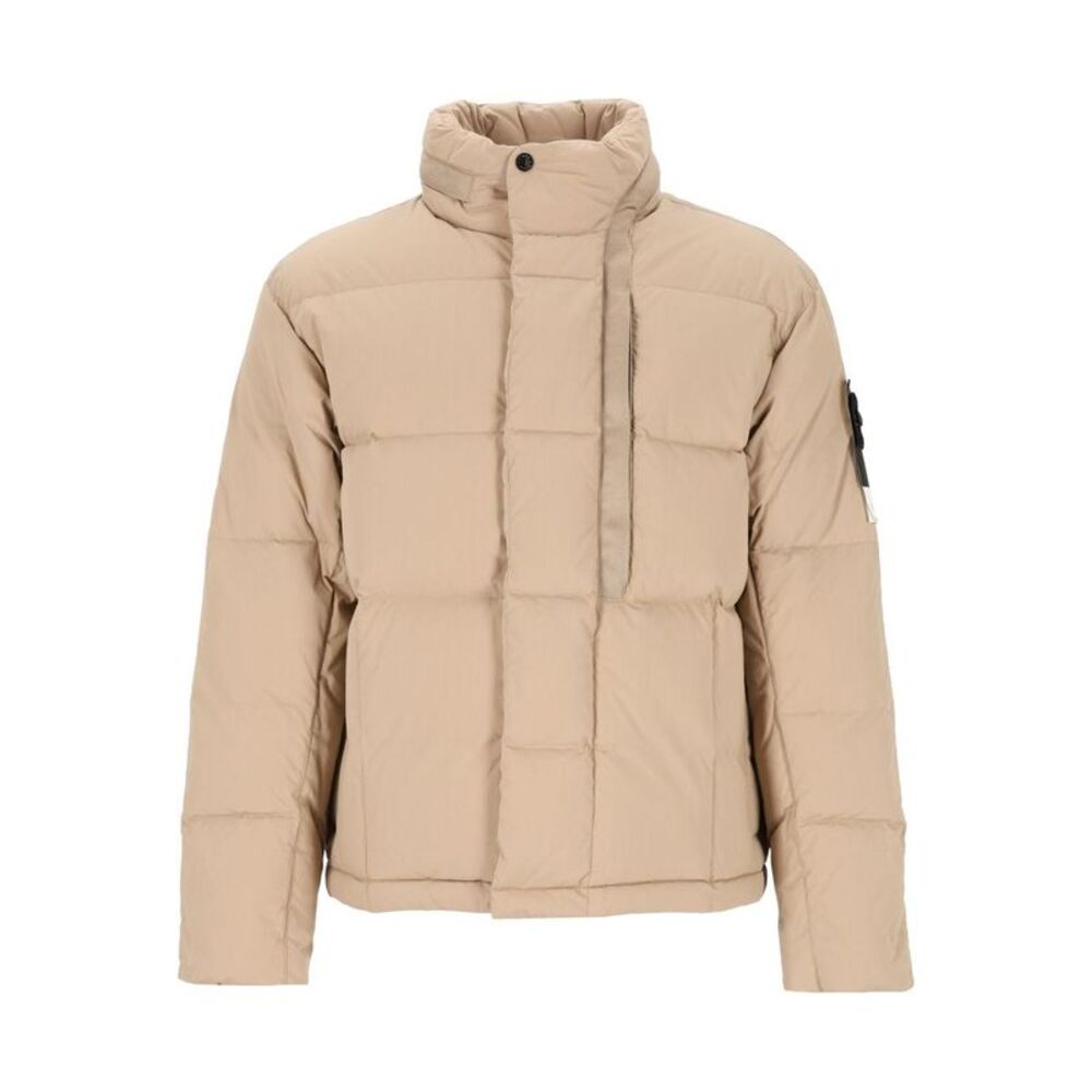 Stone Island Men Quilted Down Jacket With Hood